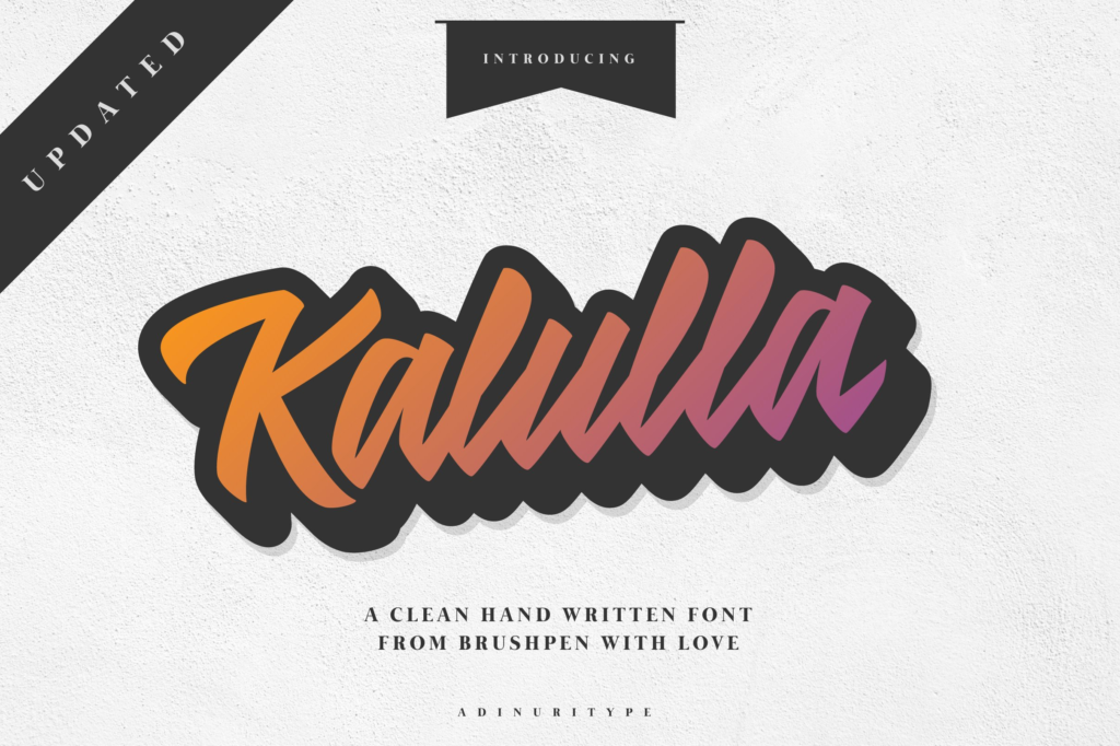 Kalulla - A Clean Hand Written Font