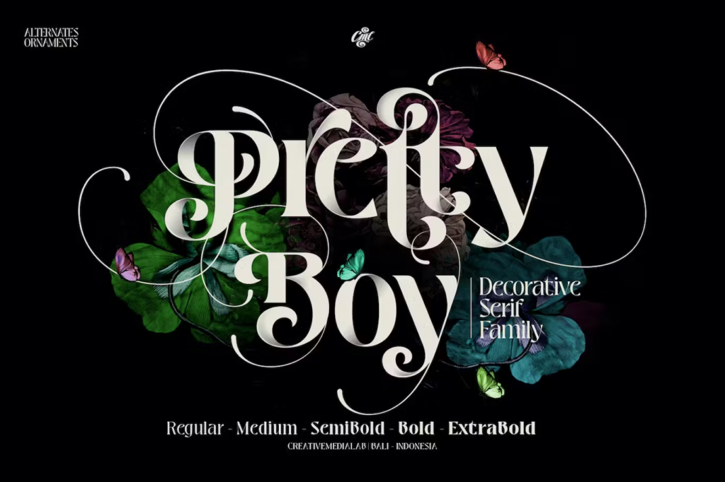 Pretty Boy - Decorative serif family
