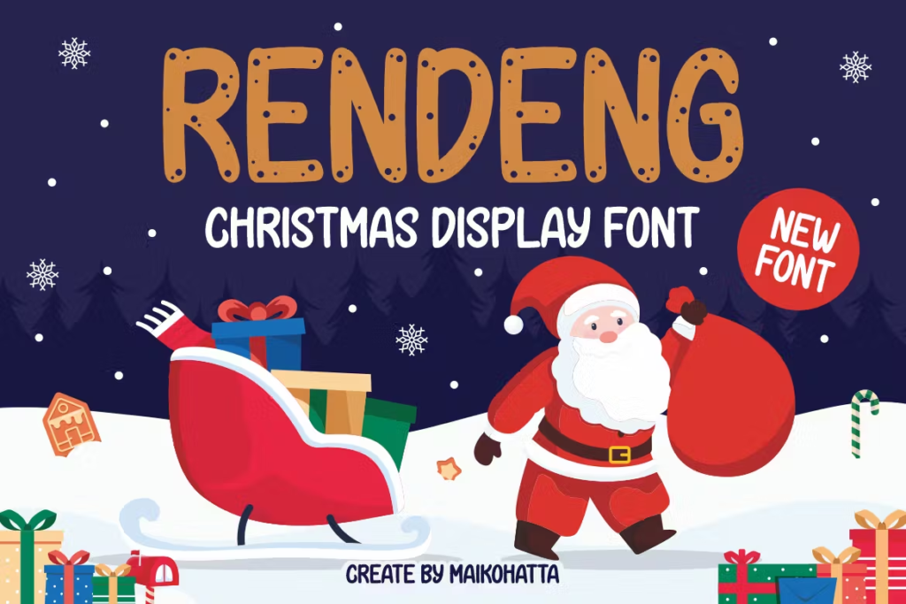 Rendeng - Christmas Display Font