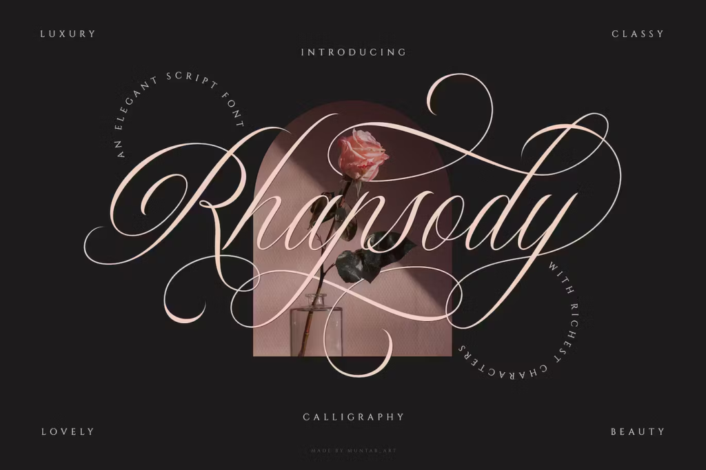 Rhapsody - Calligraphy Script Font 