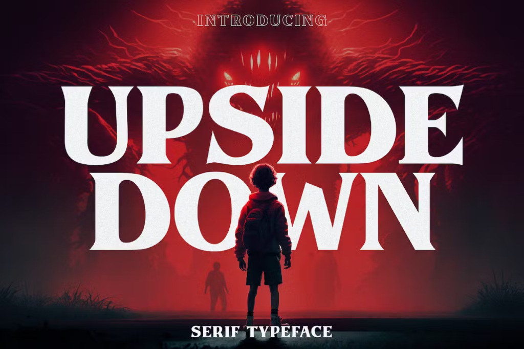 Upside Down - 1980s Retro Typeface