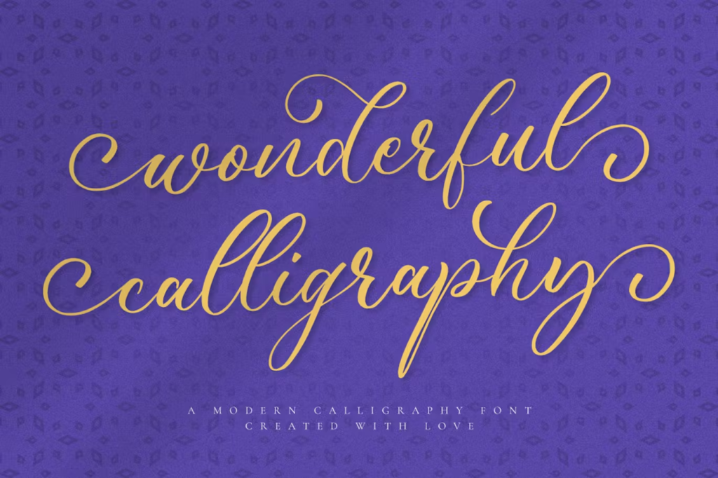 Wonderful Calligraphy Font 
