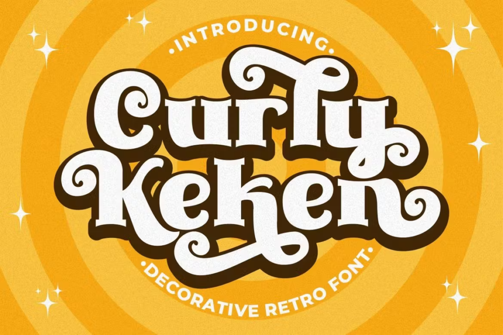 Curly Keken - Decorative Retro Font