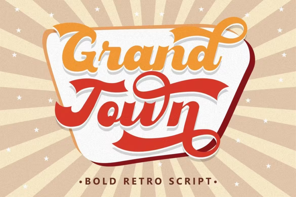 Grandtown - Bold Retro Script