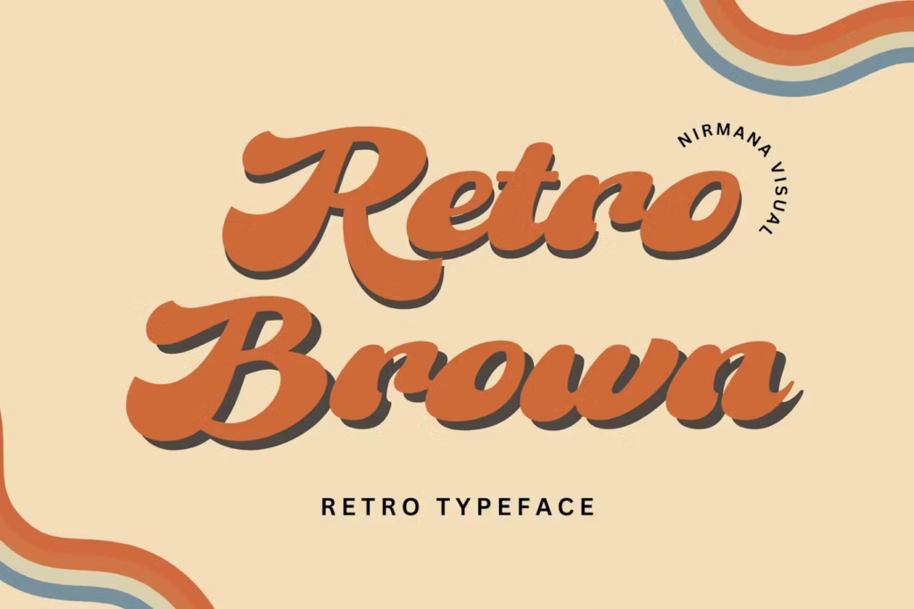 Retro Brown - Vintage Font, Best 70s Fonts