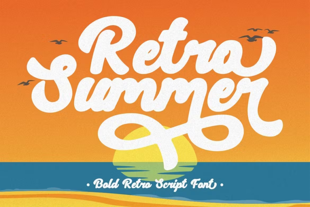 Retro Summer - Bold Retro Script Font