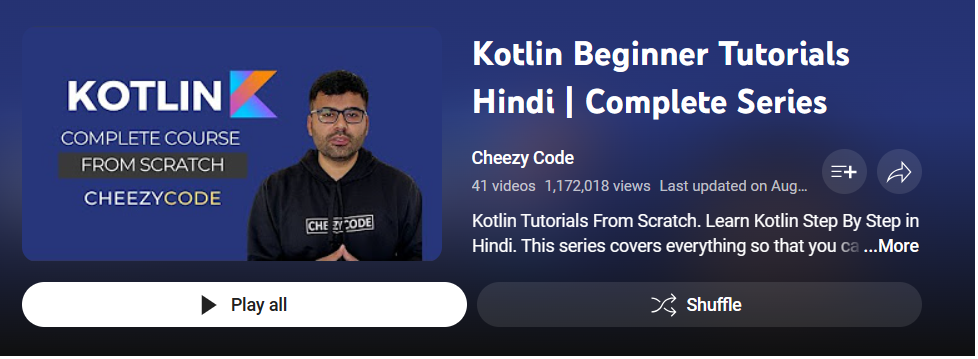 Kotlin Beginner Tutorials Hindi