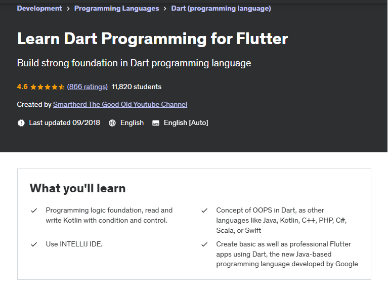 Learn Dart Programming for Flutter