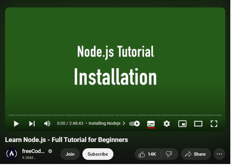 Learn NodeJS - Full Tutorial for Beginners