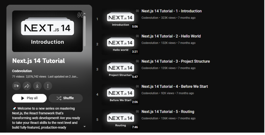 Next.js 14 Tutorial