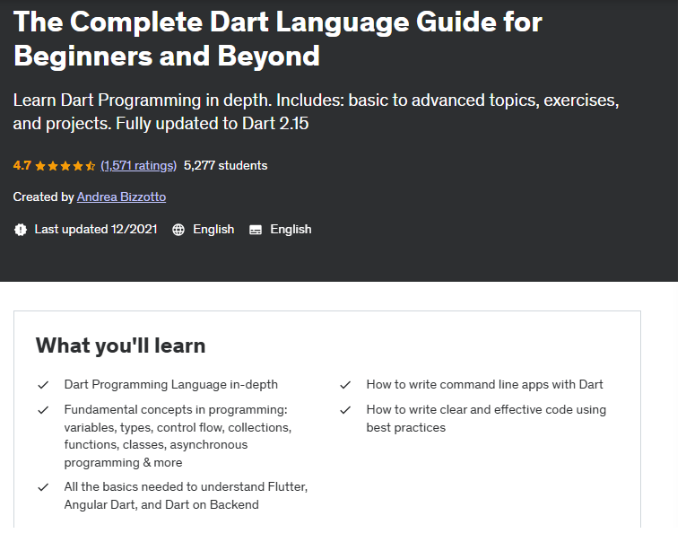 The Complete Dart Language Guide for Beginners and Beyond