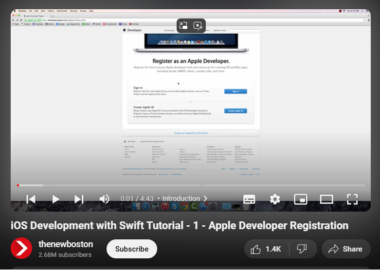 iOS Development with Swift Tutorial - 1 - Apple Developer Registration