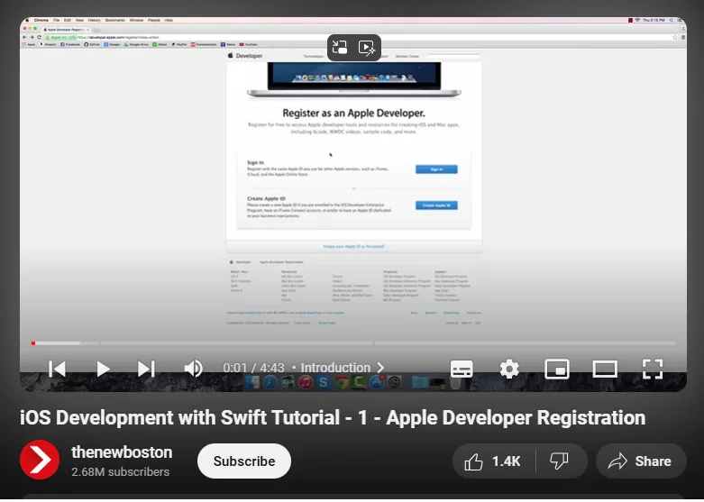 iOS Development with Swift Tutorial - 1 - Apple Developer Registration iOS Development with Swift Tutorial - 1 - Apple Developer Registration