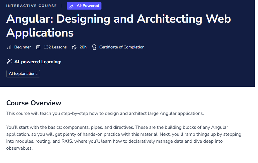 Angular - Designing and Architecting Web Applications