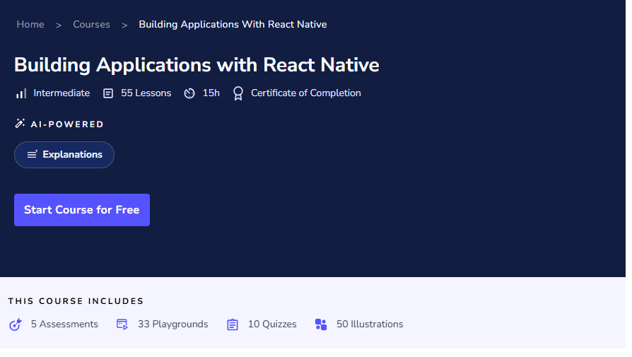 Building Applications with React Native