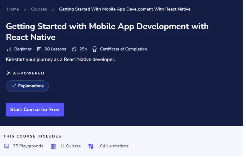 Getting Started with Mobile App Development with React Native Getting Started with Mobile App Development with React Native