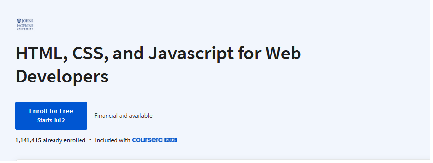 HTML, CSS, and Javascript for Web Developers