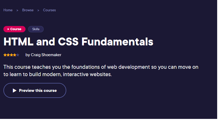 HTML and CSS Fundamentals