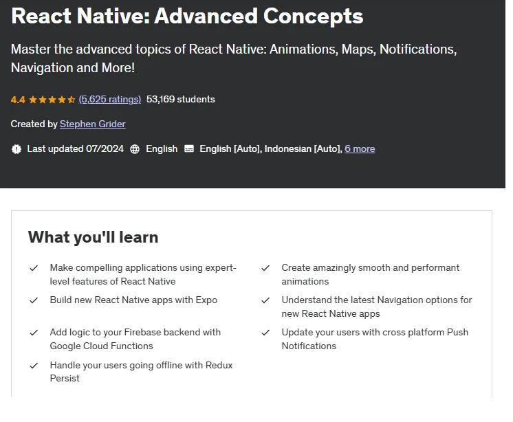 React Native - Advanced Concepts React Native - Advanced Concepts