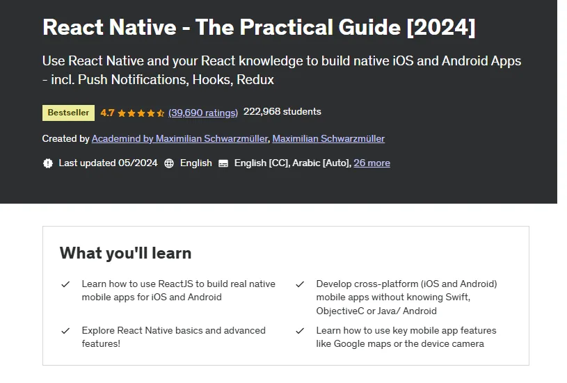 React Native - The Practical Guide React Native - The Practical Guide