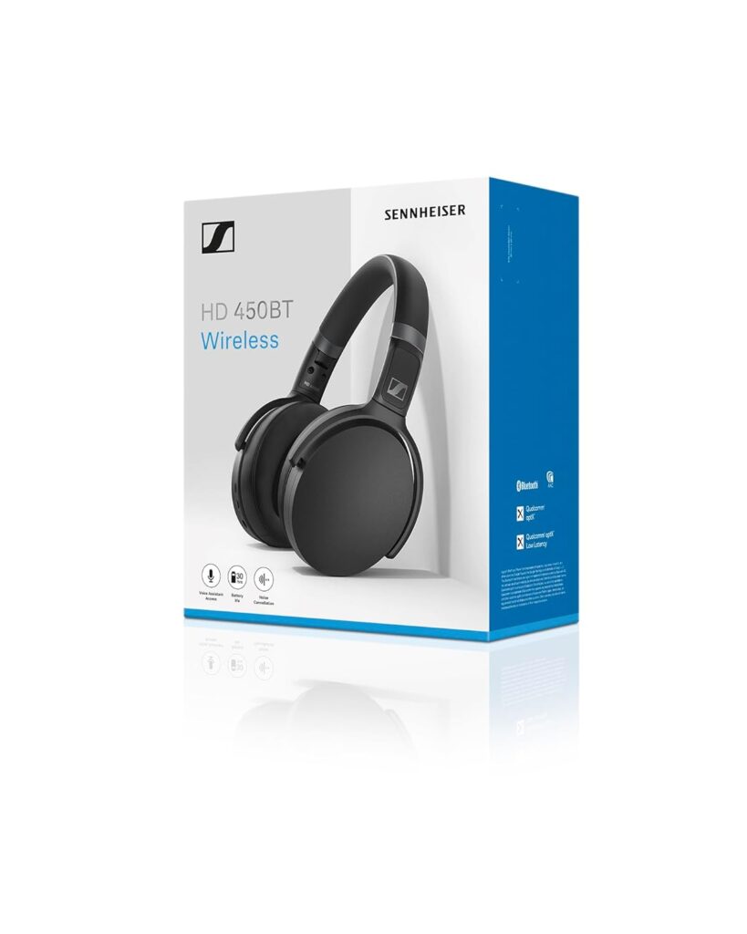 Sennheiser HD 450BT (ANC) Bluetooth 5.0 Wireless Over Ear Headphone with Mic