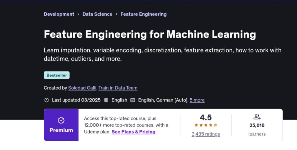 Feature Engineering for Machine Learning