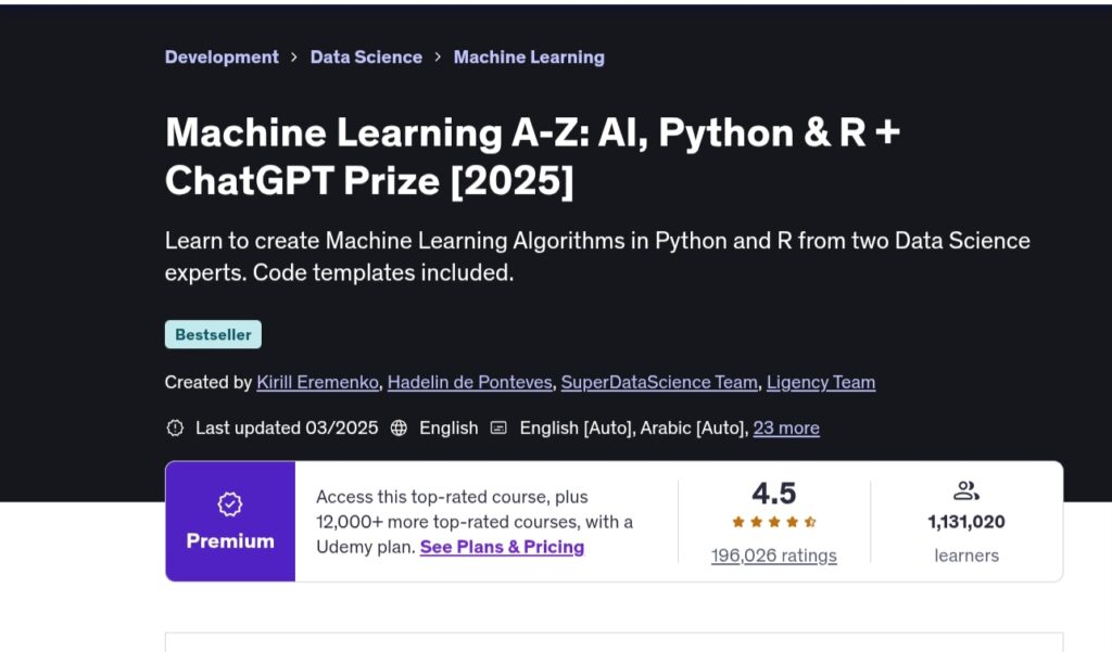 Machine Learning A-Z