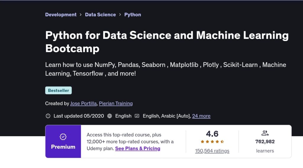 Python for Data Science and Machine Learning