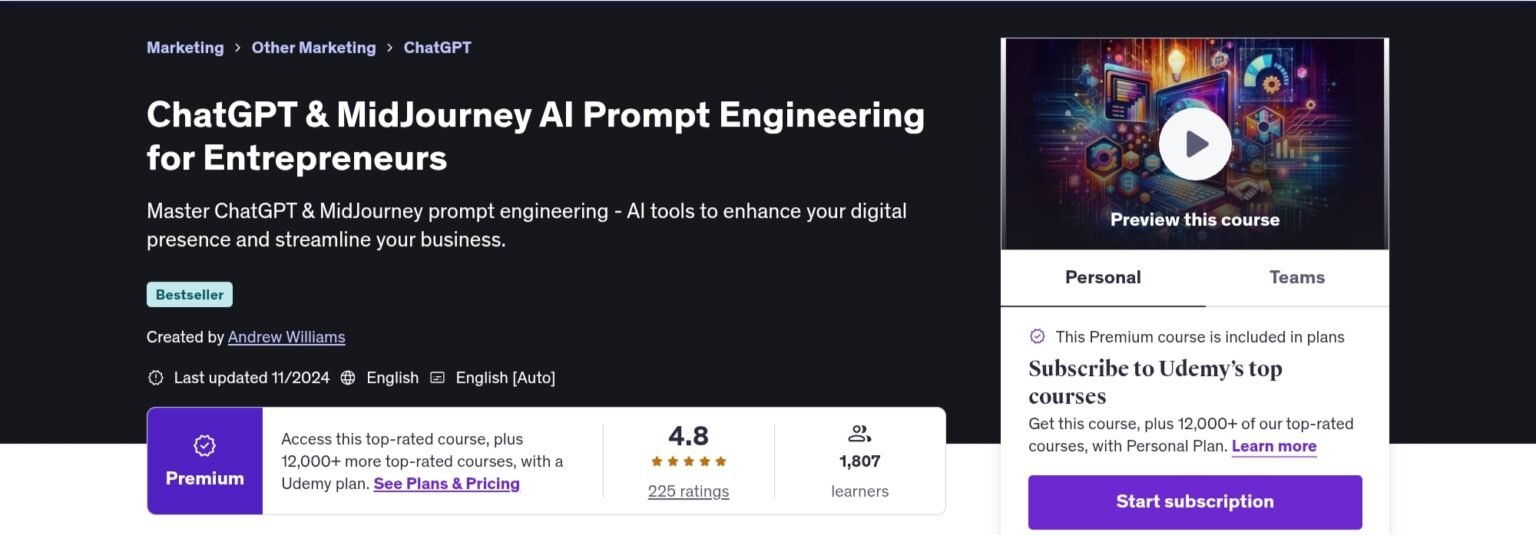 Top 10 Best Prompt Engineering Courses On Udemy In 2026 - Technicalstudies