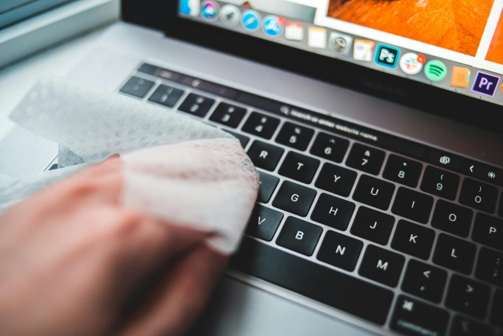 cleaning a laptop externally