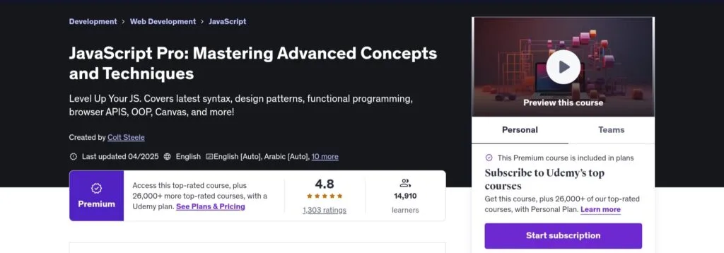 JavaScript Pro - Advanced JavaScript JavaScript Pro - Advanced JavaScript
