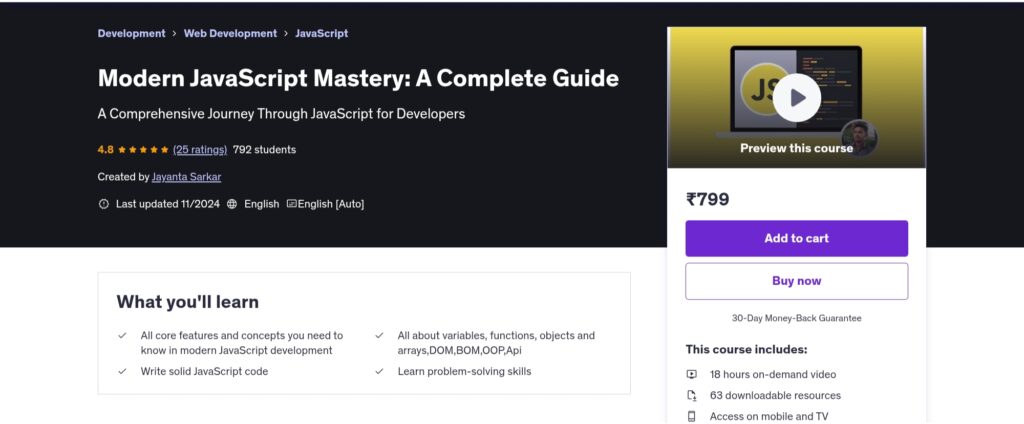 Modern JavaScript Mastery