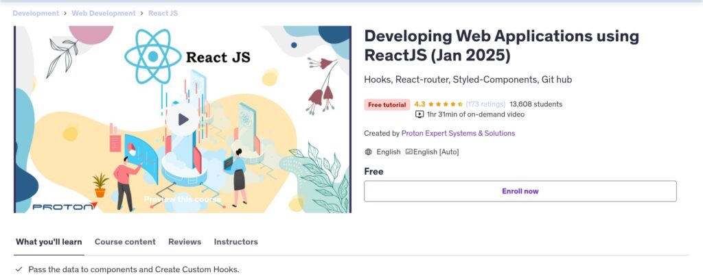 Developing Web Applications using ReactJS