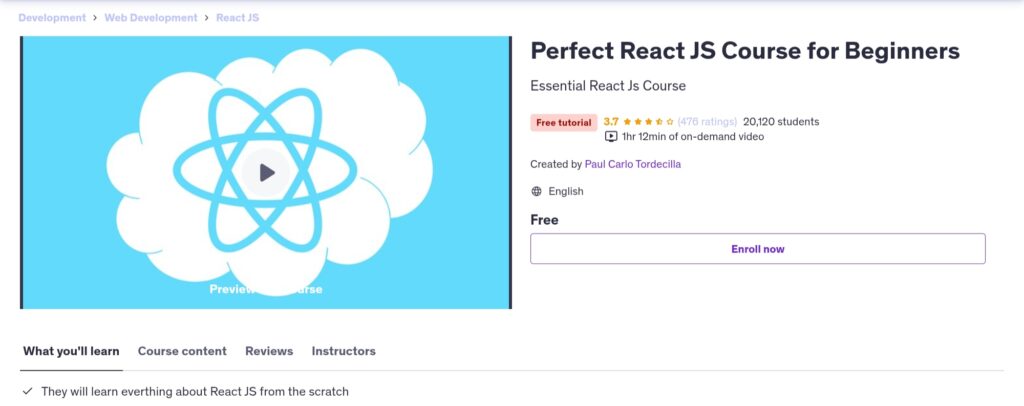 Perfect React JS Course for Beginners