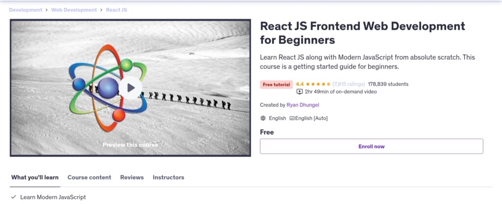 React JS Frontend Web Development for Beginners React JS Frontend Web Development for Beginners