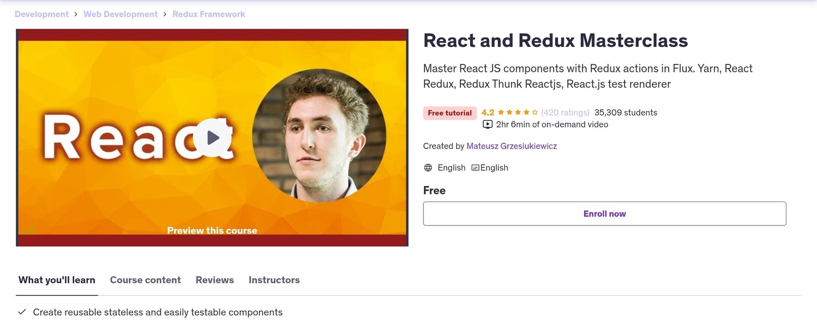 React and Redux Masterclass React and Redux Masterclass