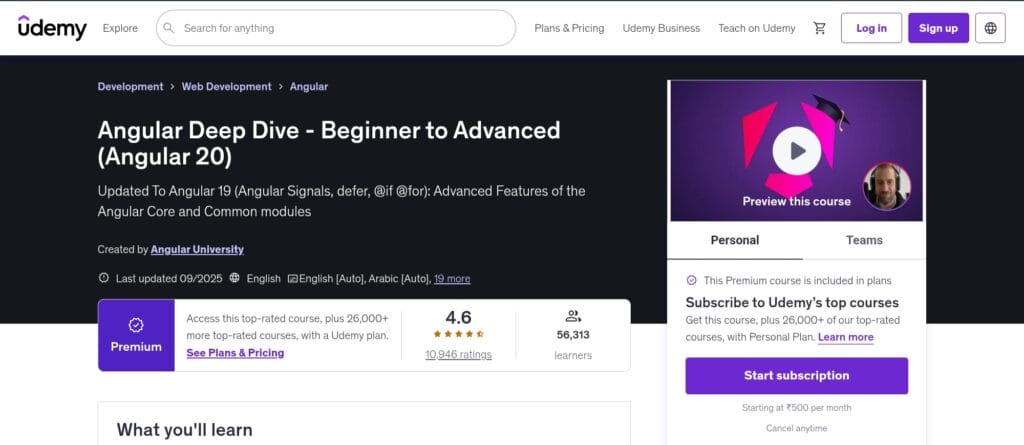 Angular Deep Dive - Beginner to Advanced