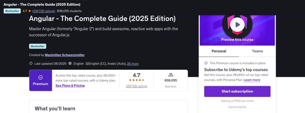 Angular The Complete Guide