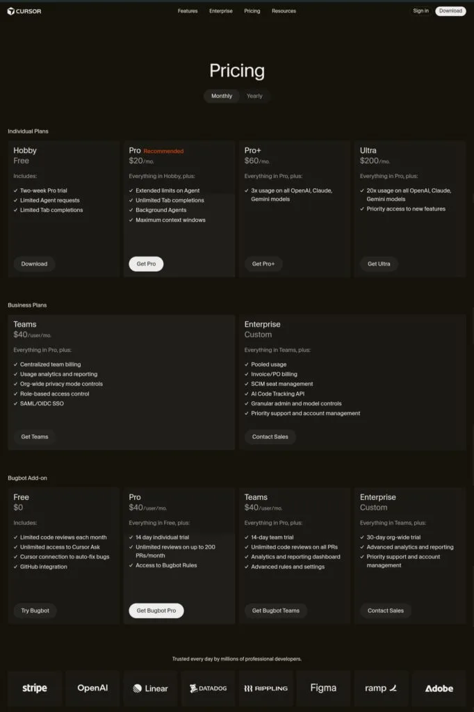 Cursor Pricing Cursor Pricing