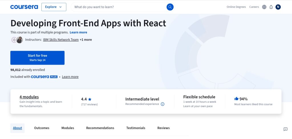 Developing Front-End Apps with React