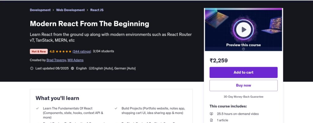 Modern React From the Beginning