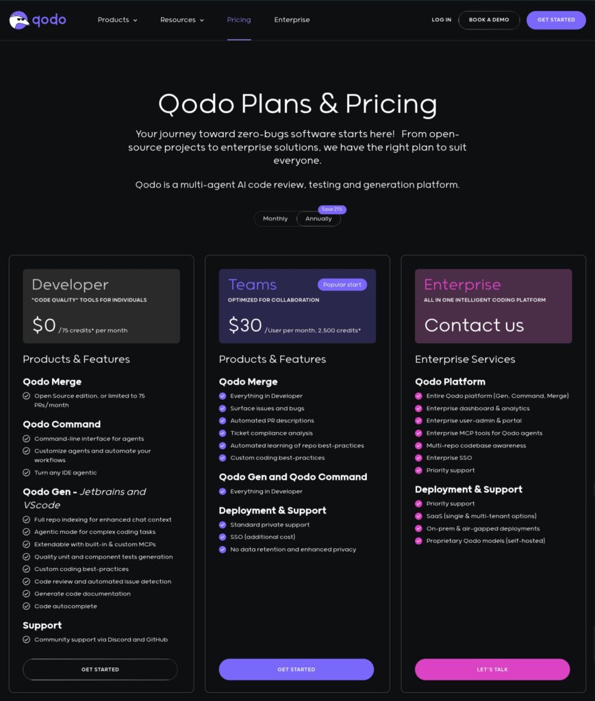 Qodo Pricing Qodo Pricing