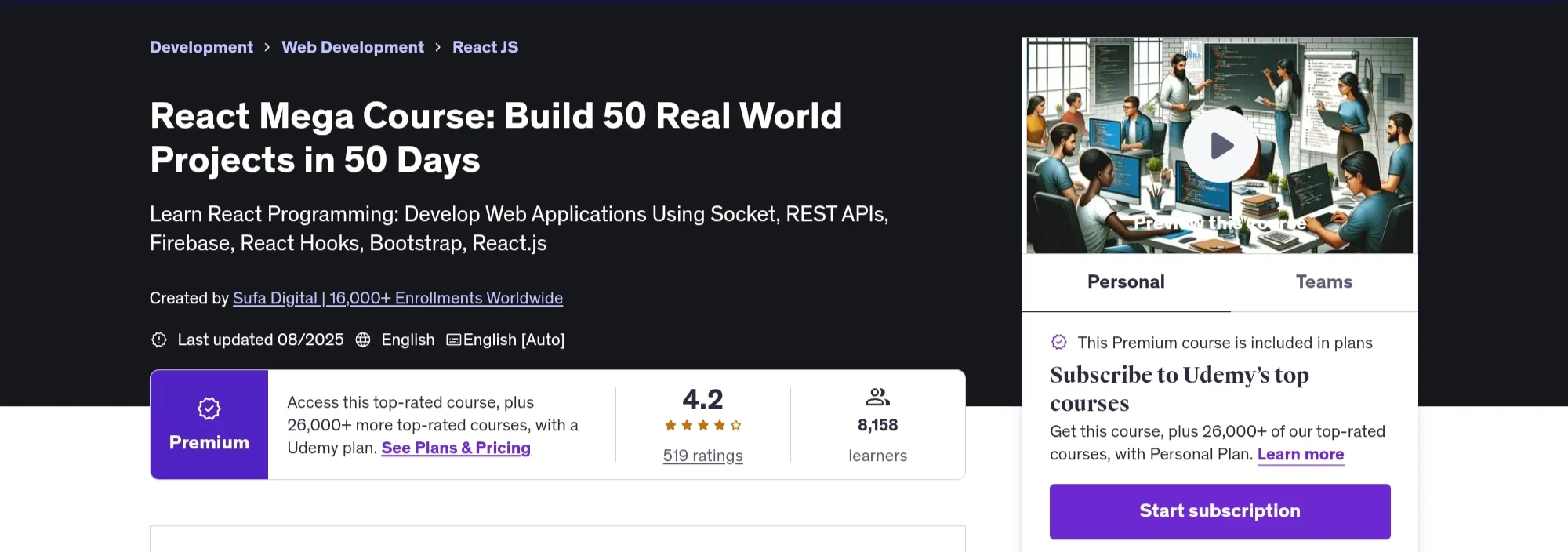 React Mega Course: Build 50 Real World Projects in 50 Days React Mega Course: Build 50 Real World Projects in 50 Days