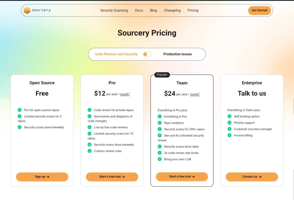 Sourcery Pricing Sourcery Pricing