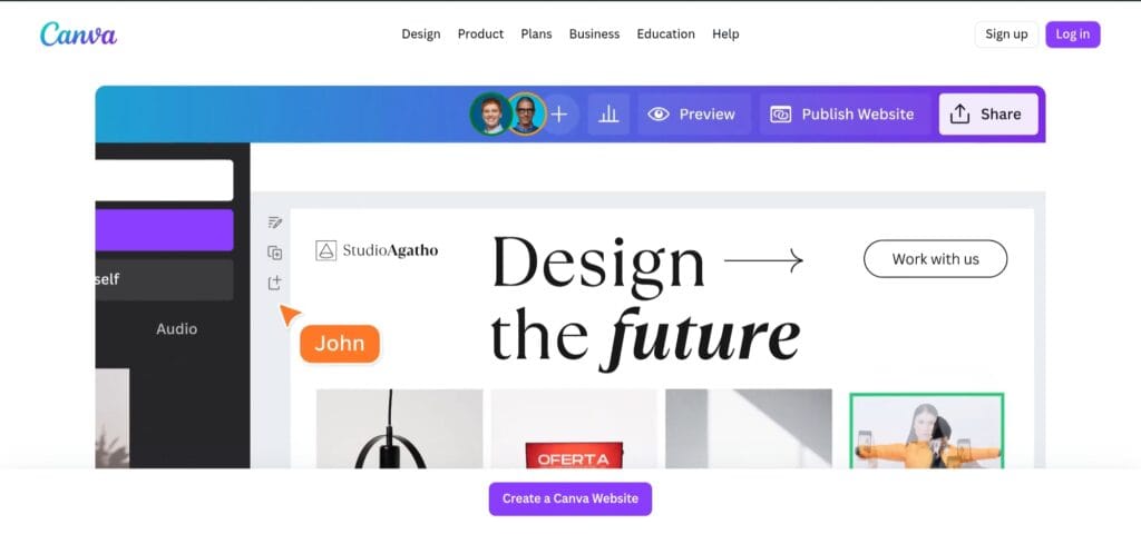 Canva Website Builder