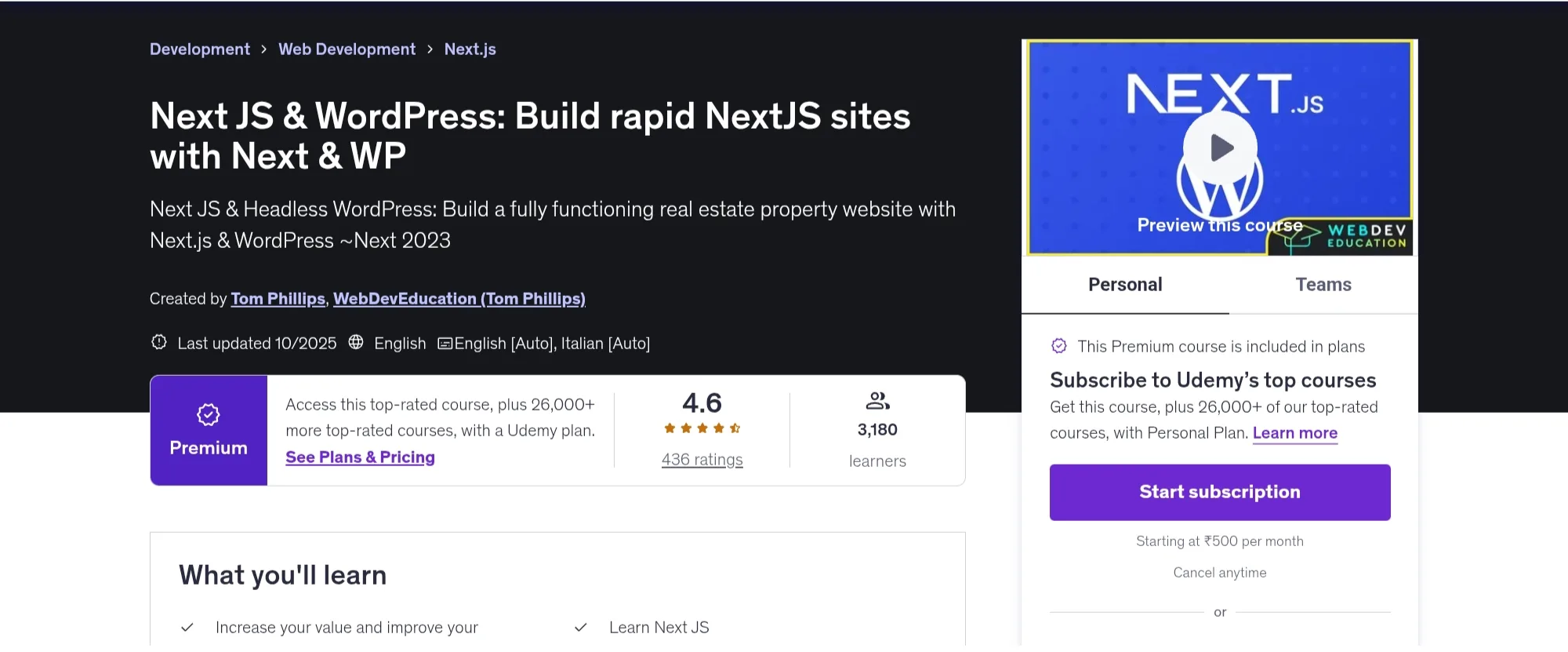 Next JS & WordPress: Build rapid NextJS sites with Next & WP Next JS & WordPress: Build rapid NextJS sites with Next & WP