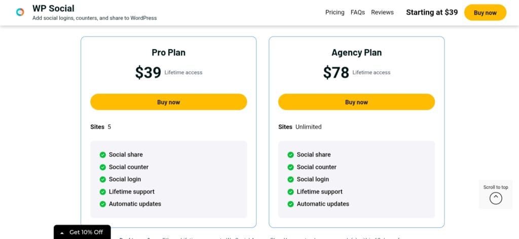 WP Social Pricing