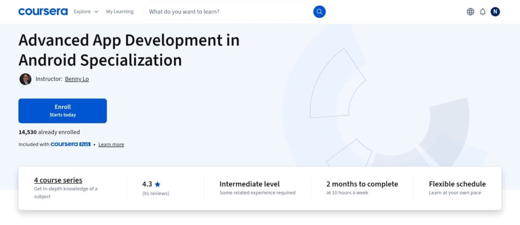 Advanced App Development in Android Specialization