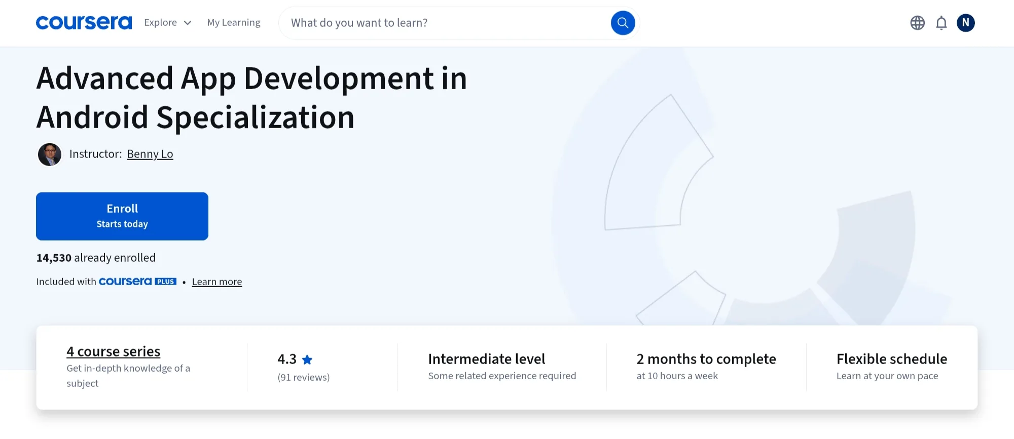 Advanced App Development in Android Specialization