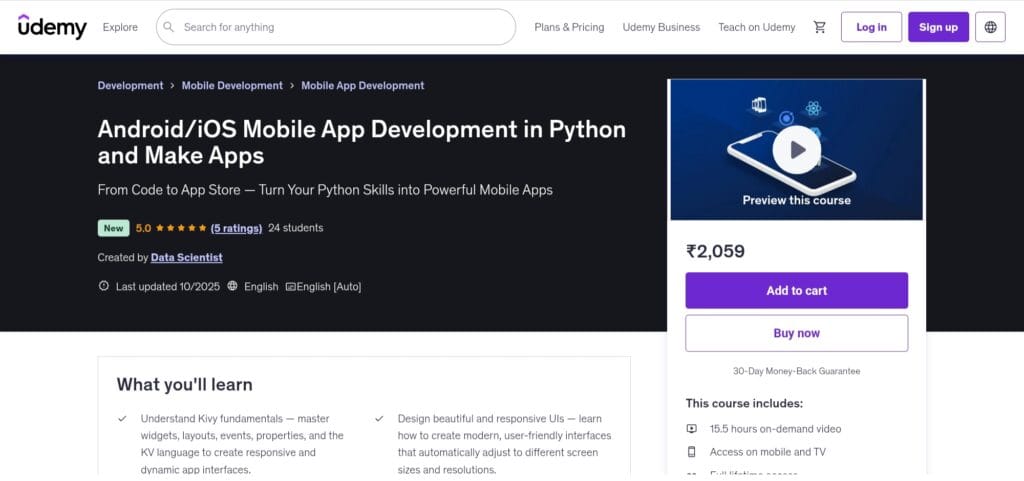 Android/iOS Mobile App Development in Python and Make Apps